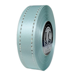 Ruban Satin Double Face 24mm x 20m Pastel Blue/Silver