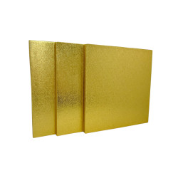 Cake Drum Carré Gold 28x28cm