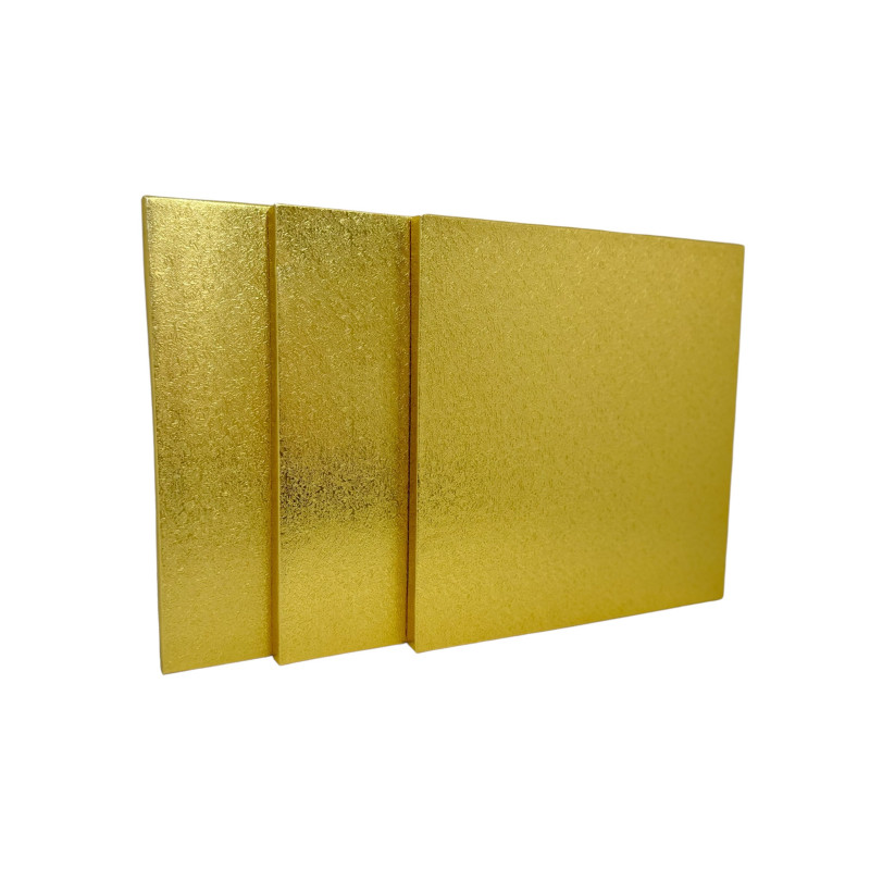 Cake Drum Carré Gold 28x28cm