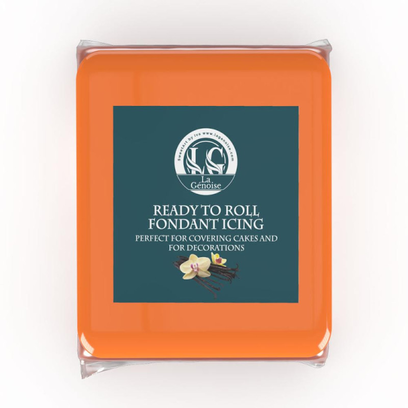 Pâte à sucre Orange (500g)