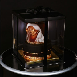 Boîte à gâteau Noir Carré 30 x 30 x 35cm