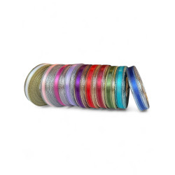 Satin Ruban Double face 15mm x 25m Pastel Pink/Silver