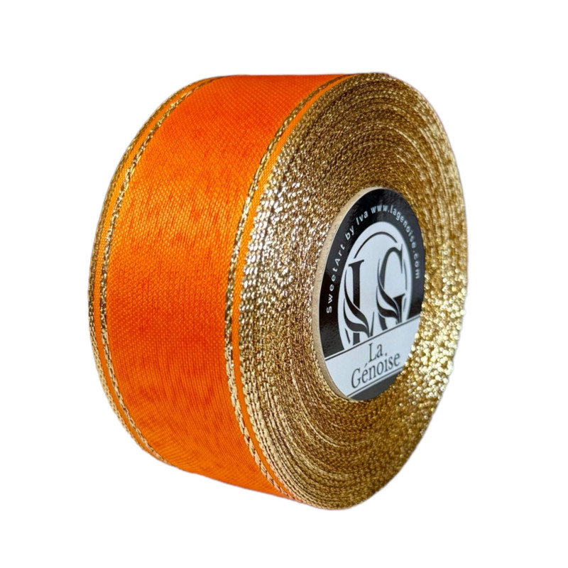 Ruban Taffetas Double face 40mm x 25m Orange