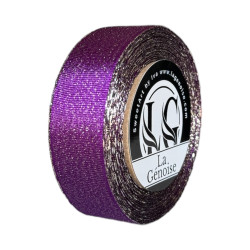 Ruban Torsadée Double Face Dark purple/Silver