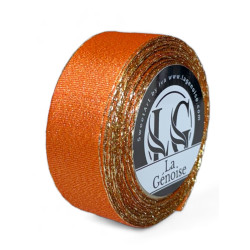 Ruban Torsadée Double Face Orange/Gold