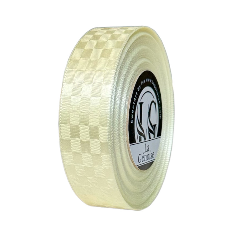 Satin ruban-Double Face 25mm x 20m Pastel Yellow