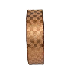 Satin ruban-Double Face 25mm x 20m Brown