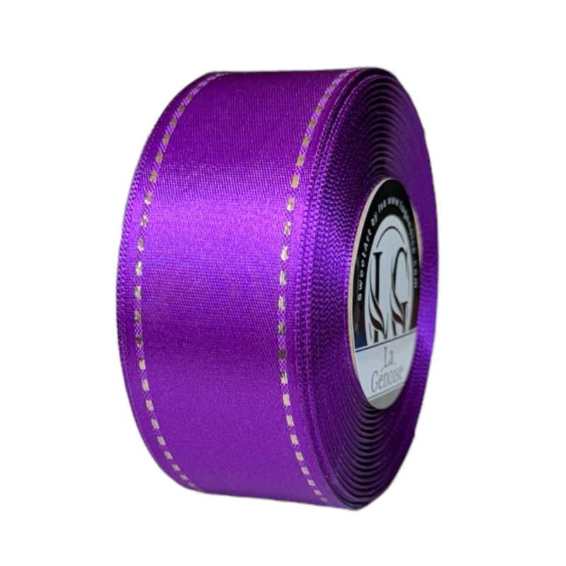 Satin ruban-Double Face 40mm x 20m Purple