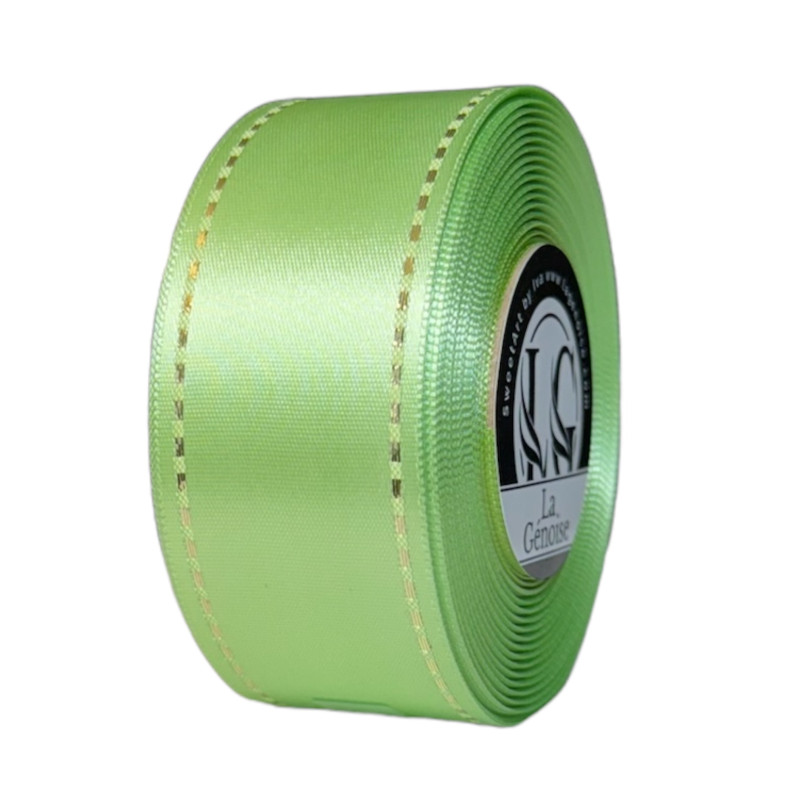 Satin ruban-Double Face 40mm x 20m Pastel Green