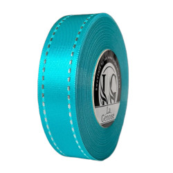 Ruban Satin Double Face 24mm x 20m Sky Blue/Silver