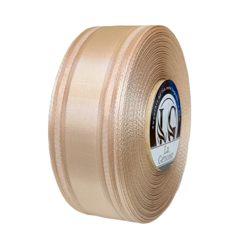 Ruban Taffetas Double face 35mm x 25m Nude