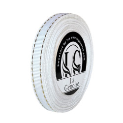 Ruban Gros Grain White/Silver 10mm x 10m