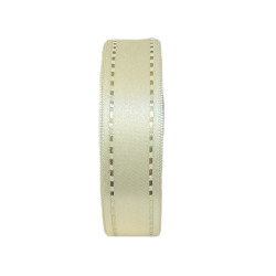 Ruban Satin Double Face 24mm x 20m Cream/Gold