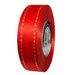 Ruban Satin Double Face 24mm x 20m Red/Gold