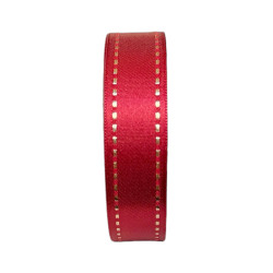 Ruban Satin Double Face 24mm x 20m Burgundy/Gold