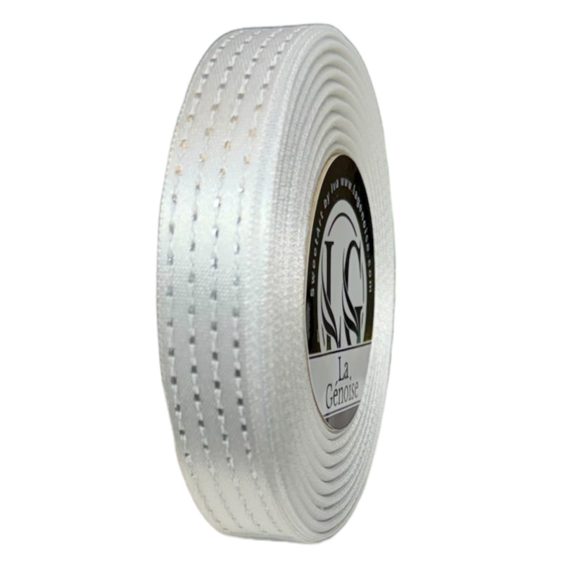 Ruban Satin Double Face 15mm x 20m White/Silver